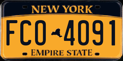 NY license plate FCO4091