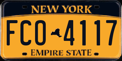 NY license plate FCO4117