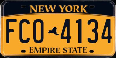NY license plate FCO4134