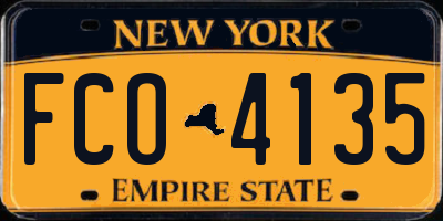 NY license plate FCO4135