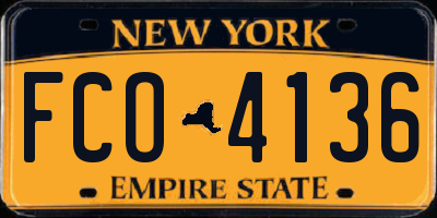 NY license plate FCO4136