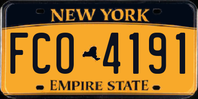 NY license plate FCO4191