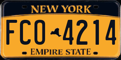 NY license plate FCO4214