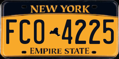 NY license plate FCO4225