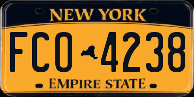NY license plate FCO4238