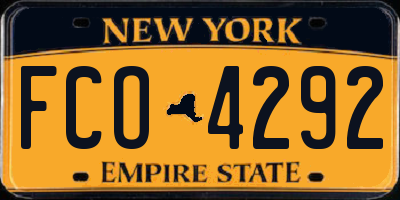 NY license plate FCO4292