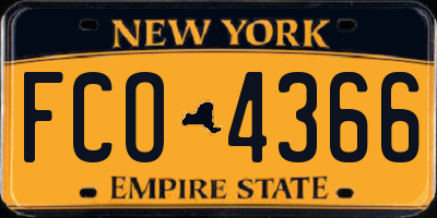 NY license plate FCO4366