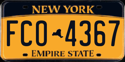 NY license plate FCO4367