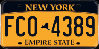 NY license plate FCO4389