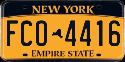 NY license plate FCO4416