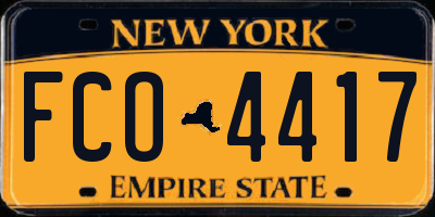 NY license plate FCO4417