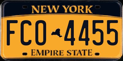NY license plate FCO4455