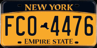 NY license plate FCO4476