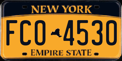 NY license plate FCO4530