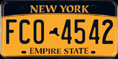 NY license plate FCO4542