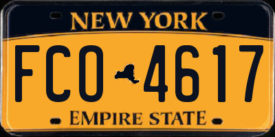 NY license plate FCO4617