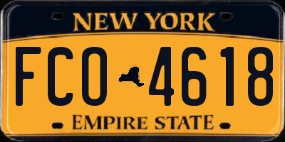 NY license plate FCO4618