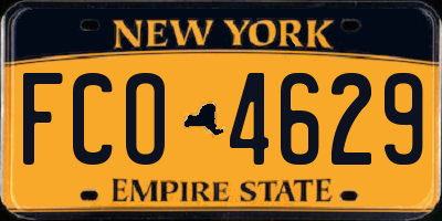 NY license plate FCO4629