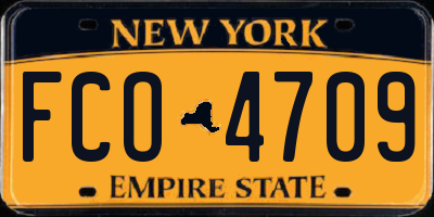 NY license plate FCO4709