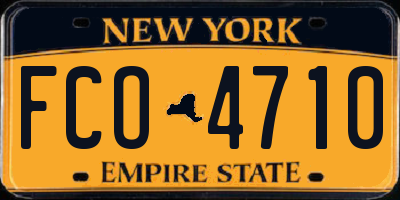 NY license plate FCO4710