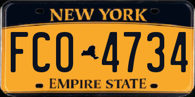NY license plate FCO4734