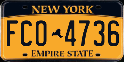 NY license plate FCO4736