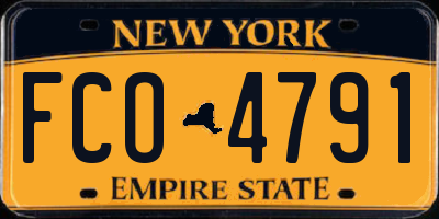 NY license plate FCO4791