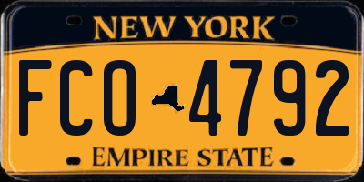 NY license plate FCO4792