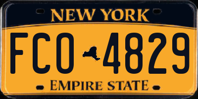 NY license plate FCO4829