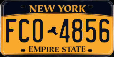 NY license plate FCO4856