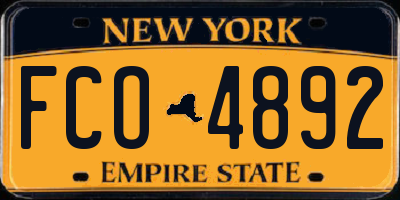 NY license plate FCO4892