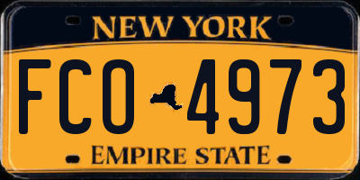 NY license plate FCO4973