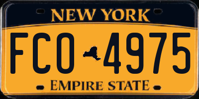 NY license plate FCO4975