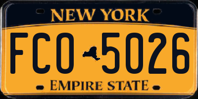 NY license plate FCO5026