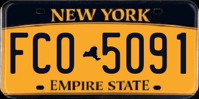NY license plate FCO5091