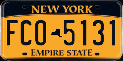 NY license plate FCO5131