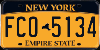 NY license plate FCO5134