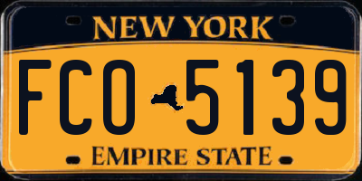NY license plate FCO5139