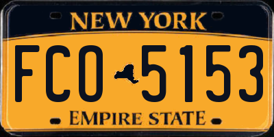 NY license plate FCO5153