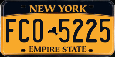 NY license plate FCO5225