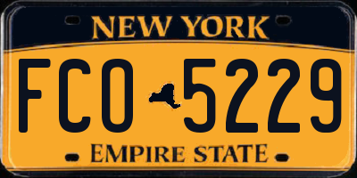 NY license plate FCO5229
