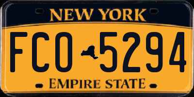 NY license plate FCO5294