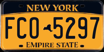 NY license plate FCO5297