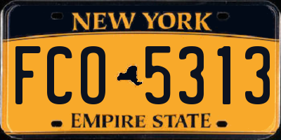 NY license plate FCO5313