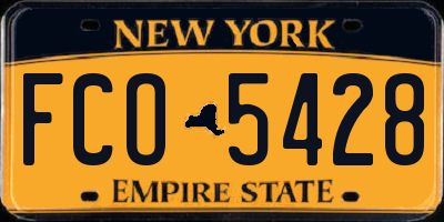 NY license plate FCO5428