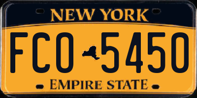 NY license plate FCO5450