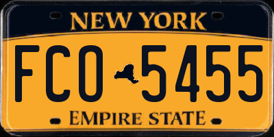 NY license plate FCO5455