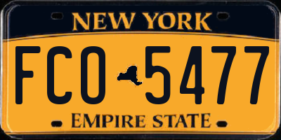 NY license plate FCO5477