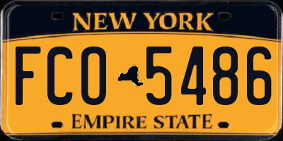 NY license plate FCO5486