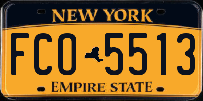 NY license plate FCO5513